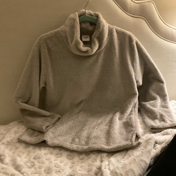 Rafaella weekend cozy sherpa petite small sweater tunic neck - Picture 2 of 7